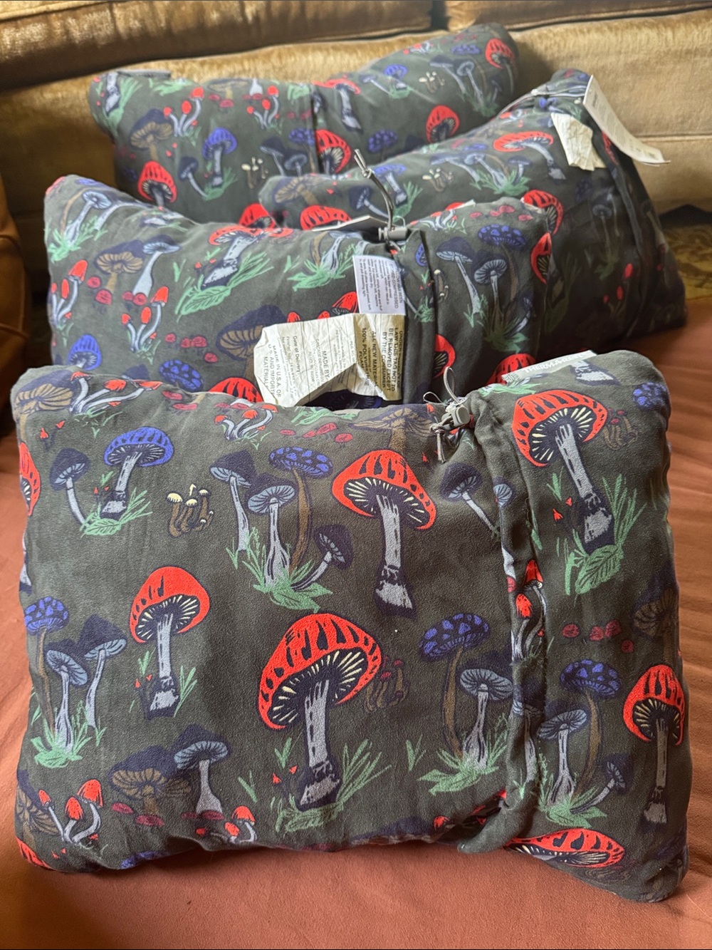Thermarest pillow compact camping Fun Guy mushrooms medium NEW NWOT